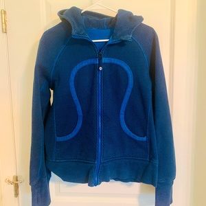 Lululemon authentic full zip hooded sweatshirt size small royal blue
